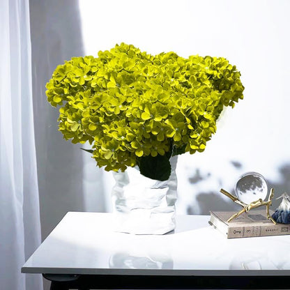 8pcs White Hydrangea Artificial Flowers 27.57" Large Realistic Single Long Stem Faux Silk Hydrangea Bouquets Flowers Arrangements Home Office Decor Wedding Centerpieces DIY