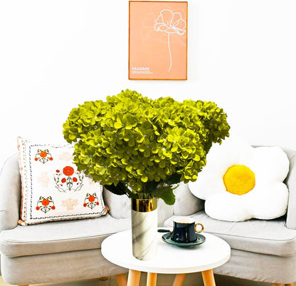 8pcs White Hydrangea Artificial Flowers 27.57" Large Realistic Single Long Stem Faux Silk Hydrangea Bouquets Flowers Arrangements Home Office Decor Wedding Centerpieces DIY