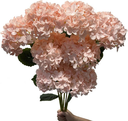 8pcs White Hydrangea Artificial Flowers 27.57" Large Realistic Single Long Stem Faux Silk Hydrangea Bouquets Flowers Arrangements Home Office Decor Wedding Centerpieces DIY