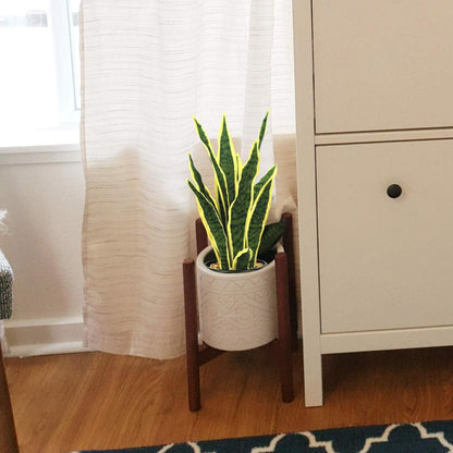 Artificial Snake Plant 22 Inch Fake Sansevieria Fake Agave Potted Plants Plastic Greenery for Home Garden Office Store Decoration 12 Leaves (Green)