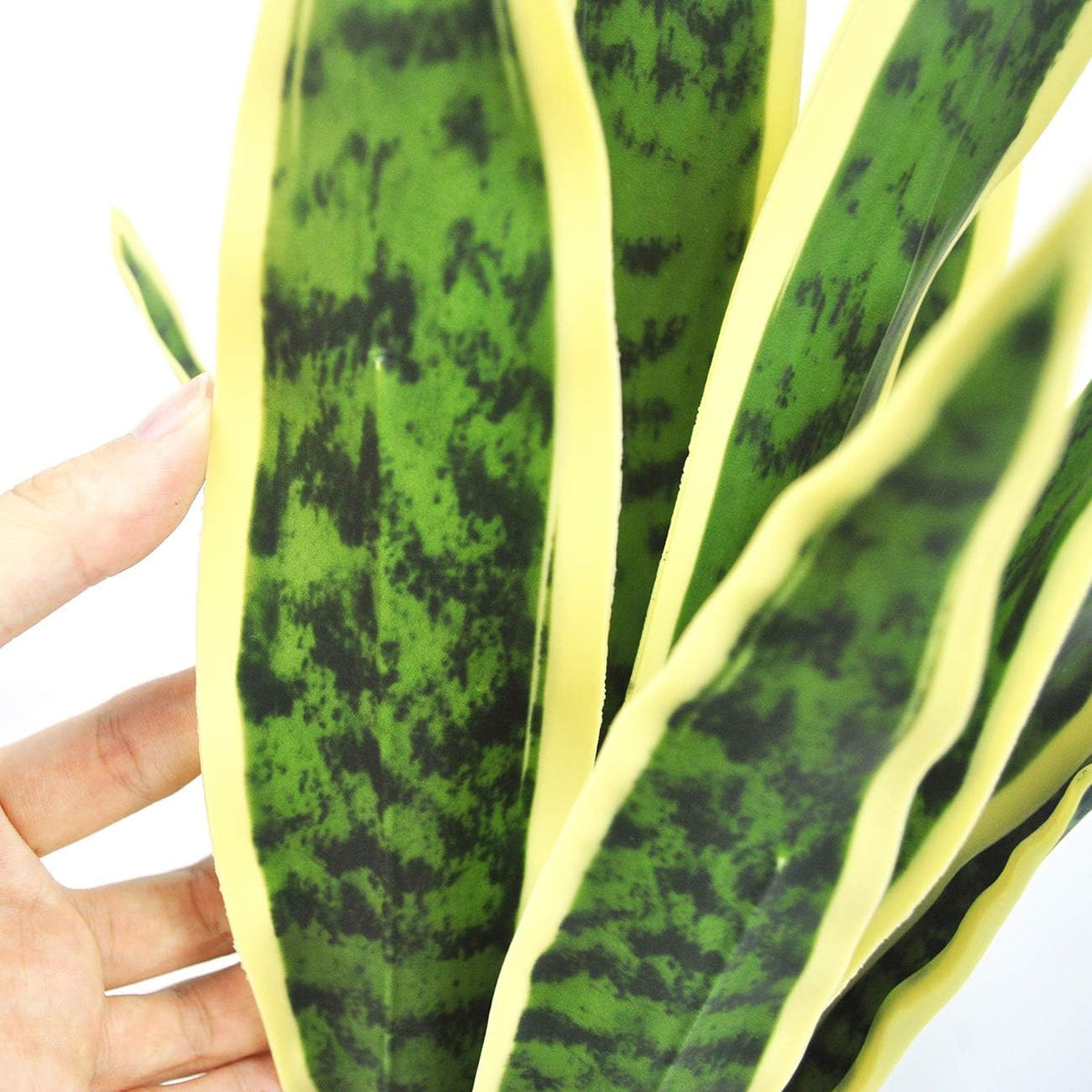Artificial Snake Plant 22 Inch Fake Sansevieria Fake Agave Potted Plants Plastic Greenery for Home Garden Office Store Decoration 12 Leaves (Green)