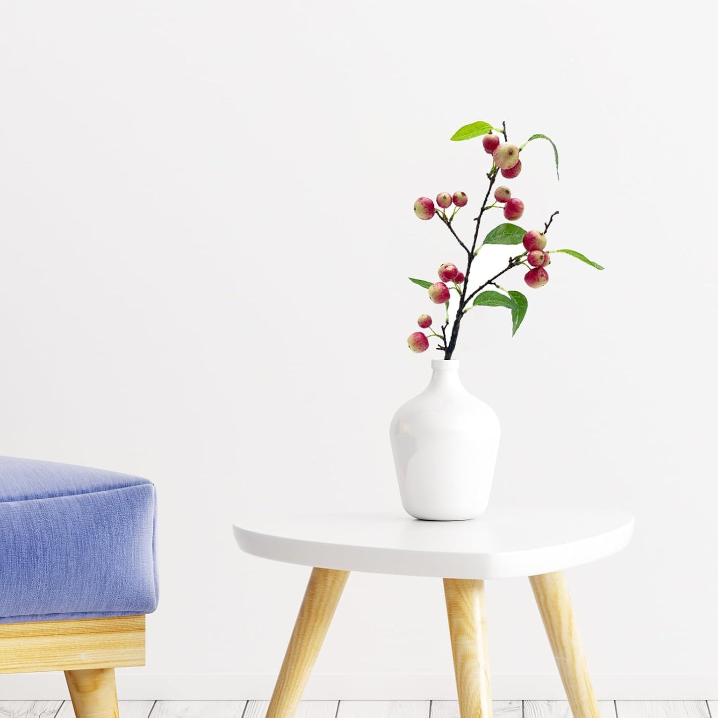 Artificial Apples Branches, Simulation Apples Branch Artificial Flower Branches, Artificial Apples Fruit Branches, Simulation Apples Fruits Stems with Green Leaves (A)