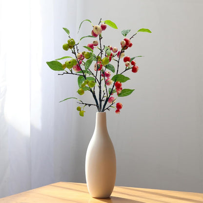 Artificial Apples Branches, Simulation Apples Branch Artificial Flower Branches, Artificial Apples Fruit Branches, Simulation Apples Fruits Stems with Green Leaves (A)
