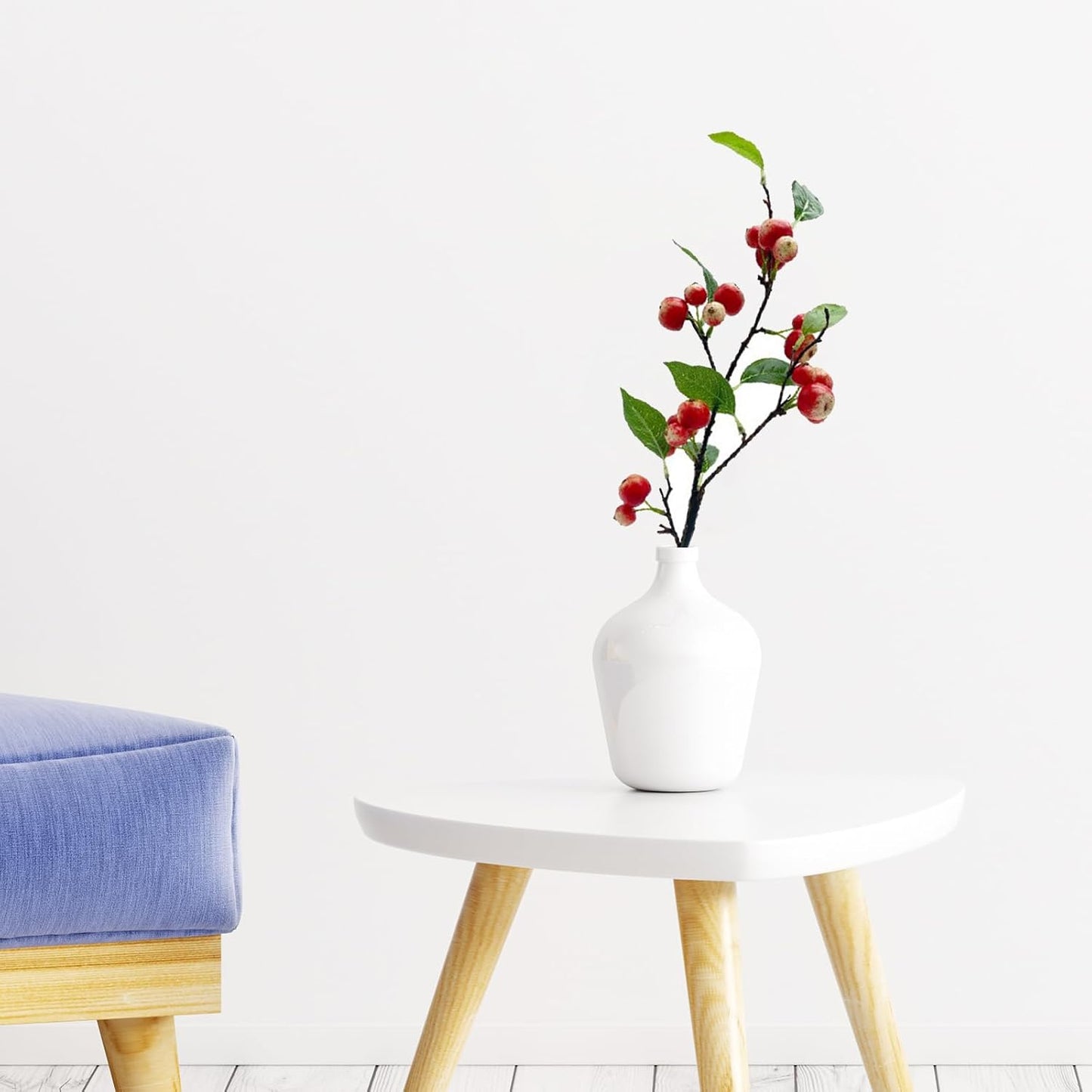Artificial Apples Branches, Simulation Apples Branch Artificial Flower Branches, Artificial Apples Fruit Branches, Simulation Apples Fruits Stems with Green Leaves (A)