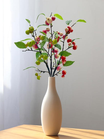 Artificial Apples Branches, Simulation Apples Branch Artificial Flower Branches, Artificial Apples Fruit Branches, Simulation Apples Fruits Stems with Green Leaves (A)