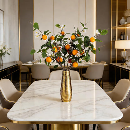 26.8Inch Artificial Tangerine Branches Artificial Orange Branch Fake Orange Stem 16 Fruit for Home Wedding Office Party Thanksgiving Hotel Table Centerpiece Indoor Outdoor Decor