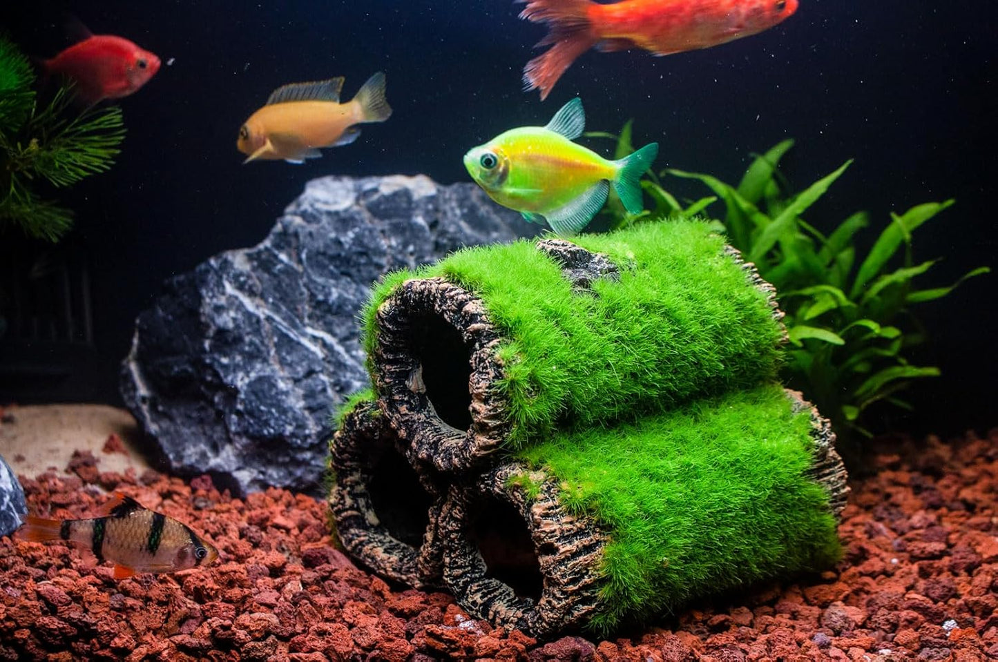 Fish Tank Decorations Aquarium Décor Resin Artificial Tree Trunk Root (E)