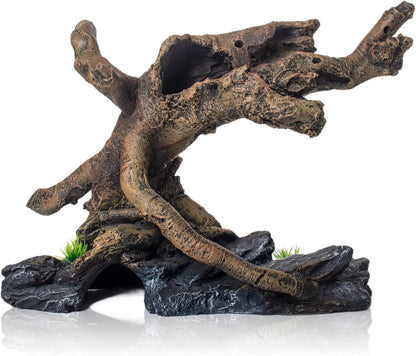 Fish Tank Decorations Aquarium Décor Resin Artificial Tree Trunk Root (E)