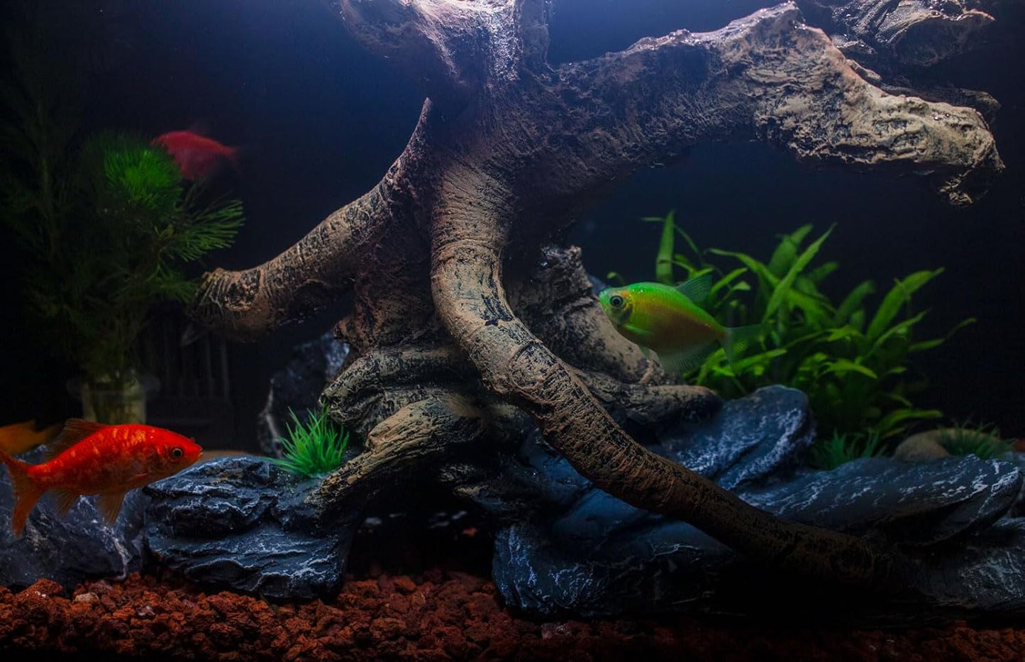 Fish Tank Decorations Aquarium Décor Resin Artificial Tree Trunk Root (E)