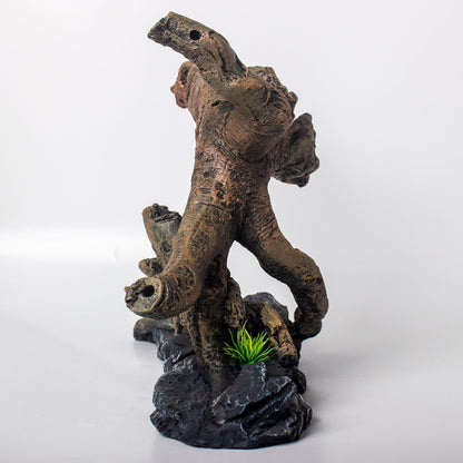 Fish Tank Decorations Aquarium Décor Resin Artificial Tree Trunk Root (E)