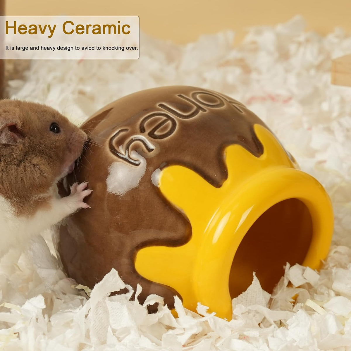Ceramic Hamster Hideout Strawberry Chew Proof Syrian Hide Cool Bed