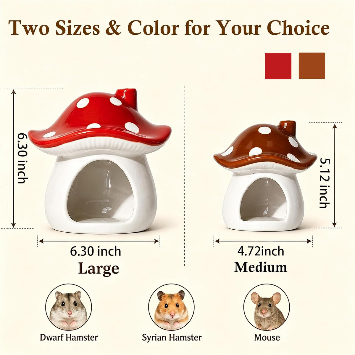 Ceramic Hamster Hideout Strawberry Chew Proof Syrian Hide Cool Bed