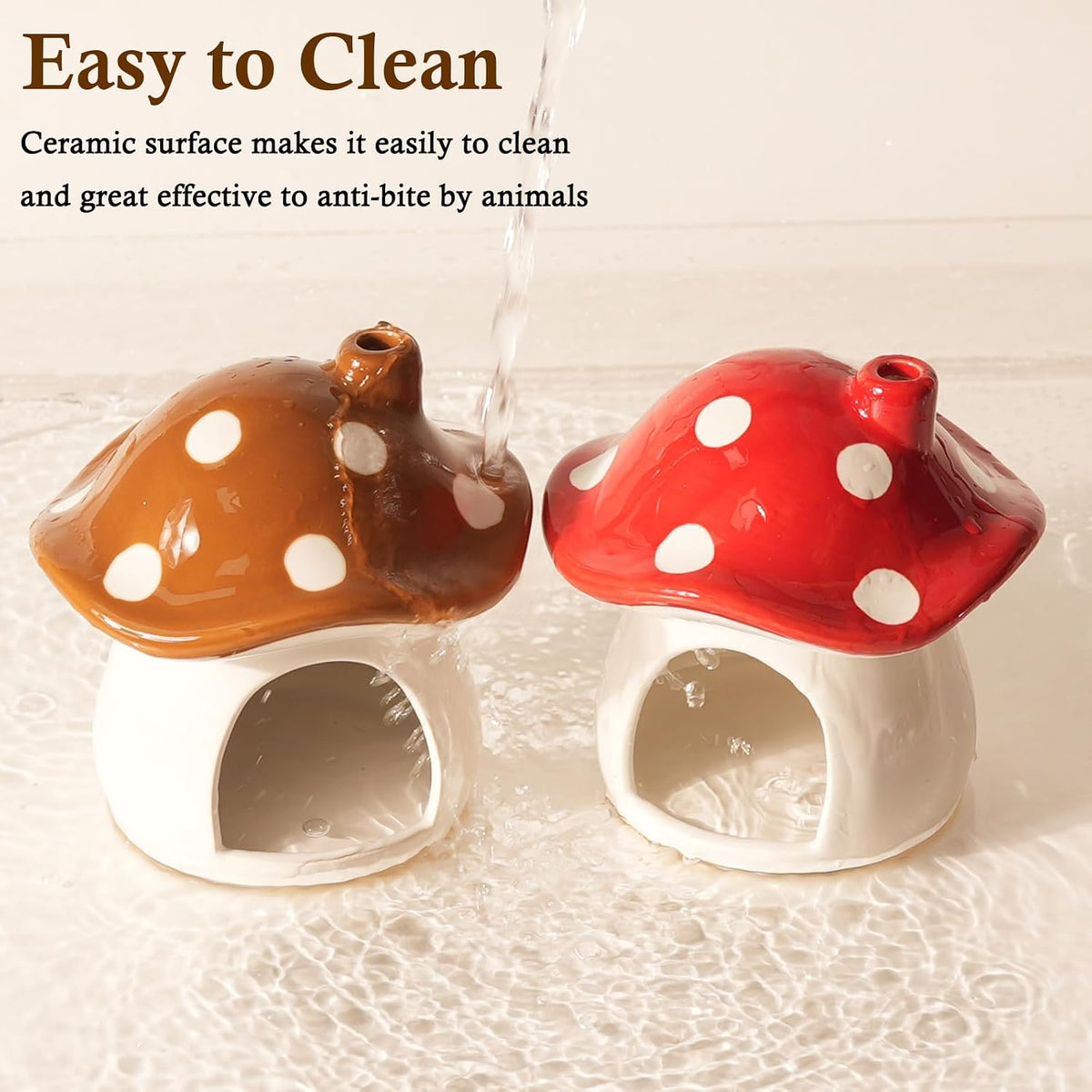 Ceramic Hamster Hideout Strawberry Chew Proof Syrian Hide Cool Bed