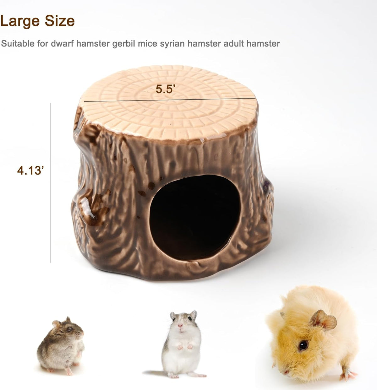 Ceramic Hamster Hideout Strawberry Chew Proof Syrian Hide Cool Bed