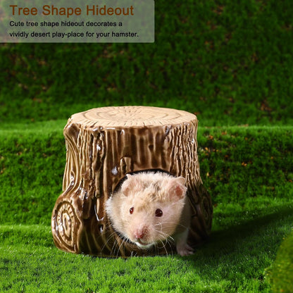 Ceramic Hamster Hideout Strawberry Chew Proof Syrian Hide Cool Bed