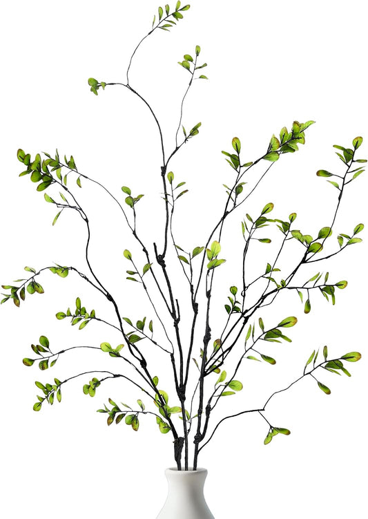 3 Packs 47.2'' Tall Artificial Ficus Branches Faux Eucalyptus Stems