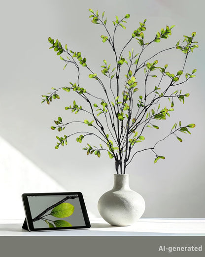 3 Packs 47.2'' Tall Artificial Ficus Branches Faux Eucalyptus Stems