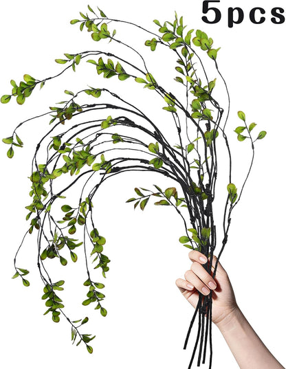 3 Packs 47.2'' Tall Artificial Ficus Branches Faux Eucalyptus Stems