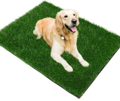 Grass Pad for Dogs 39.3 x 31.5 Inches Fast-Drain Artificial Grass for Pets Potty Training, Easy to Clean Fake Grass for Dog Indoor Outdoor Use(1 Pack)