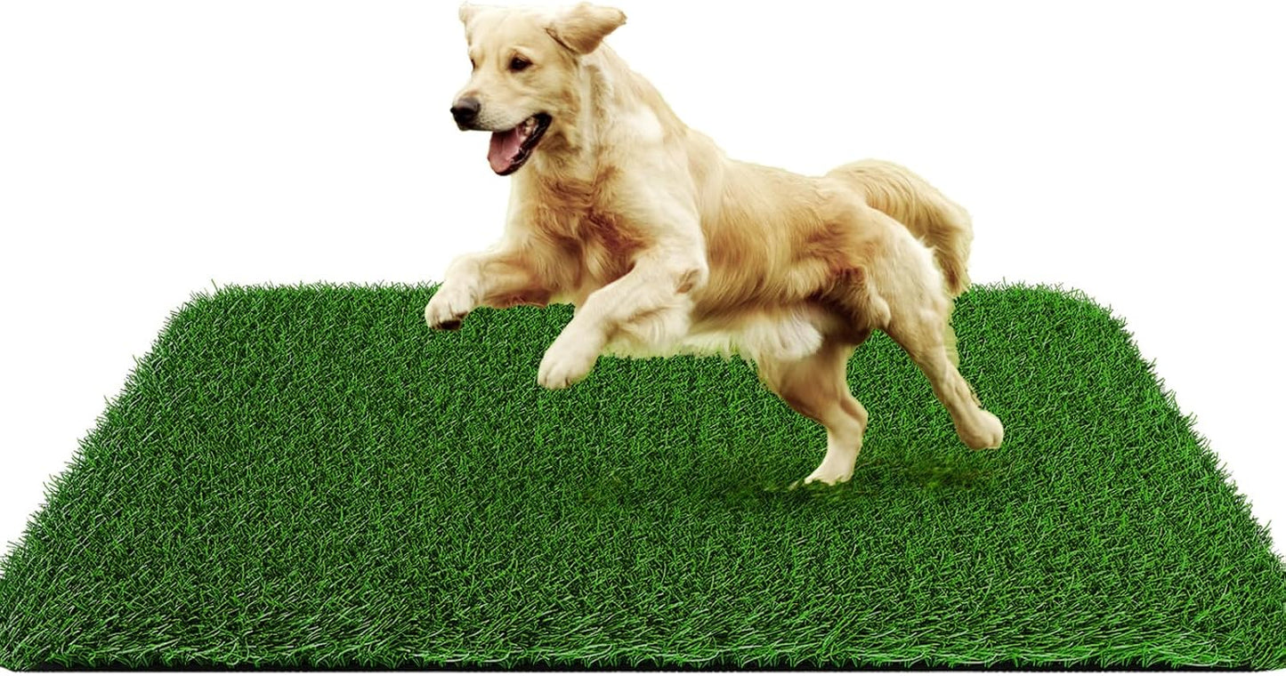 Grass Pad for Dogs 39.3 x 31.5 Inches Fast-Drain Artificial Grass for Pets Potty Training, Easy to Clean Fake Grass for Dog Indoor Outdoor Use(1 Pack)