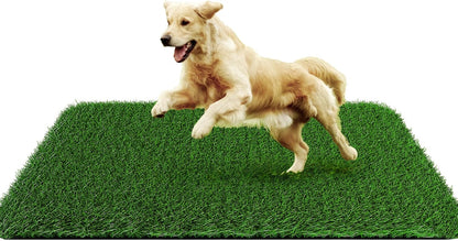 Grass Pad for Dogs 39.3 x 31.5 Inches Fast-Drain Artificial Grass for Pets Potty Training, Easy to Clean Fake Grass for Dog Indoor Outdoor Use(1 Pack)