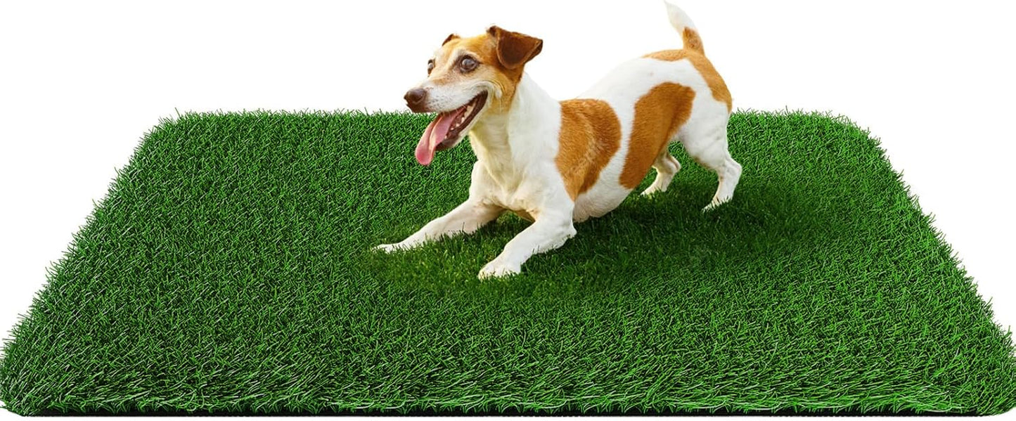 Grass Pad for Dogs 39.3 x 31.5 Inches Fast-Drain Artificial Grass for Pets Potty Training, Easy to Clean Fake Grass for Dog Indoor Outdoor Use(1 Pack)