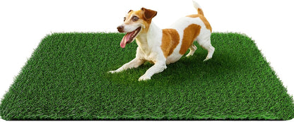 Grass Pad for Dogs 39.3 x 31.5 Inches Fast-Drain Artificial Grass for Pets Potty Training, Easy to Clean Fake Grass for Dog Indoor Outdoor Use(1 Pack)