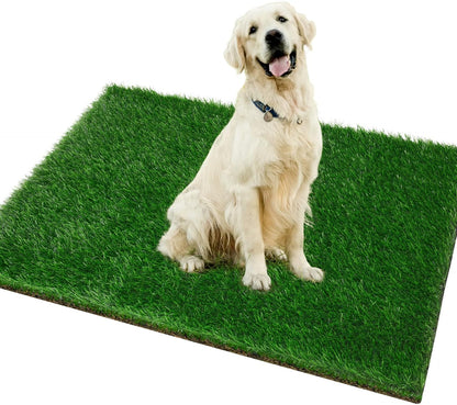 Grass Pad for Dogs 39.3 x 31.5 Inches Fast-Drain Artificial Grass for Pets Potty Training, Easy to Clean Fake Grass for Dog Indoor Outdoor Use(1 Pack)