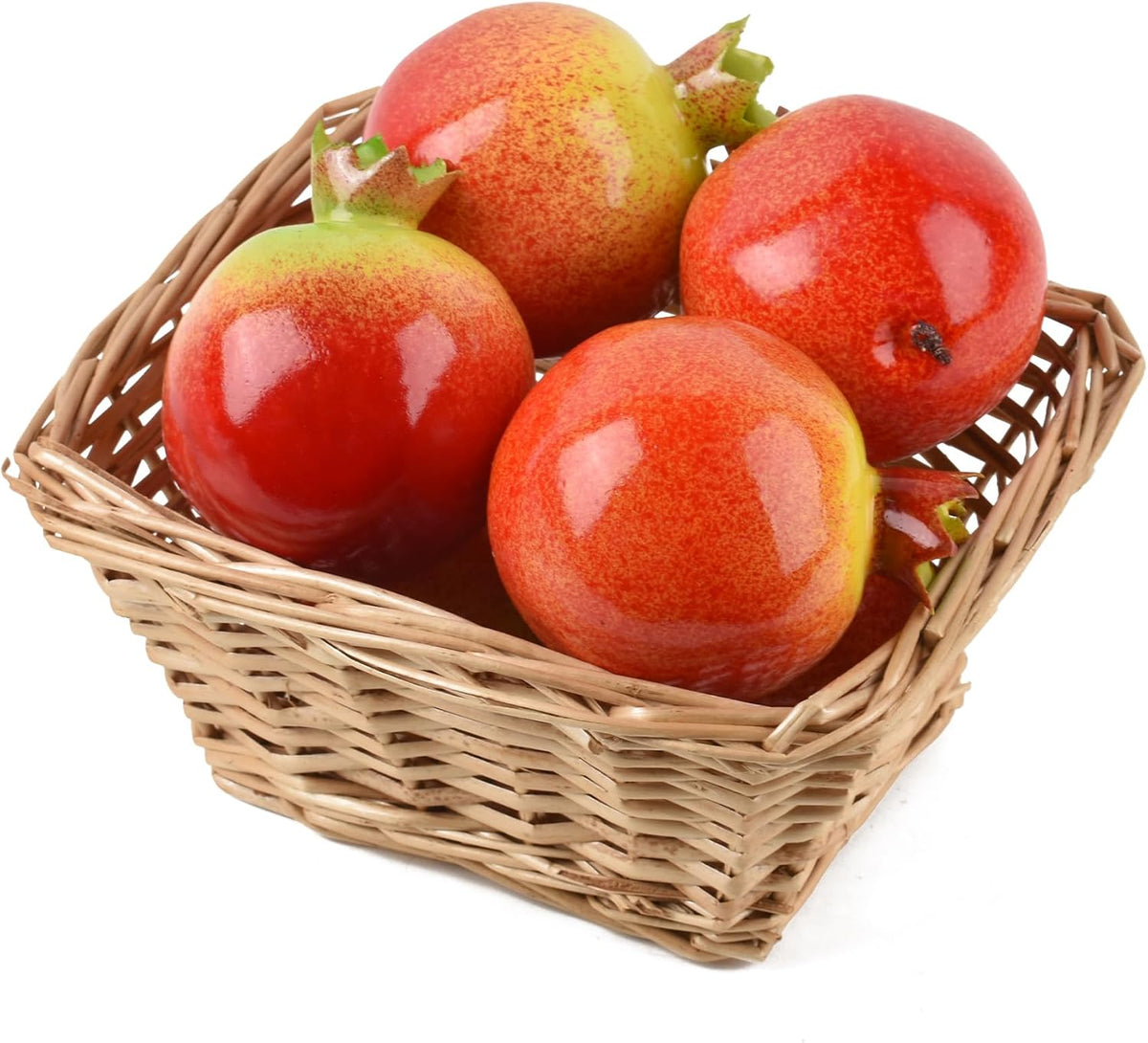 Fake Pomegranate Artificial Fruit Kitchen Party Decoration Red 6PCS