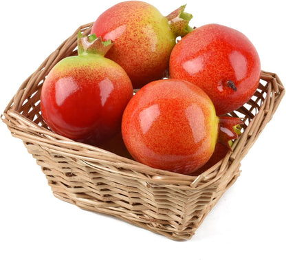 Fake Pomegranate Artificial Fruit Kitchen Party Decoration Red 6PCS