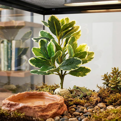 Reptile Plants Artificial Leaves Reptile Tank Decorations | Fake Plants for Reptiles Terrarium for Bearded Dragon Lizard Snake Chameleon Geckos Amphibian Habitat Terrariums Decor