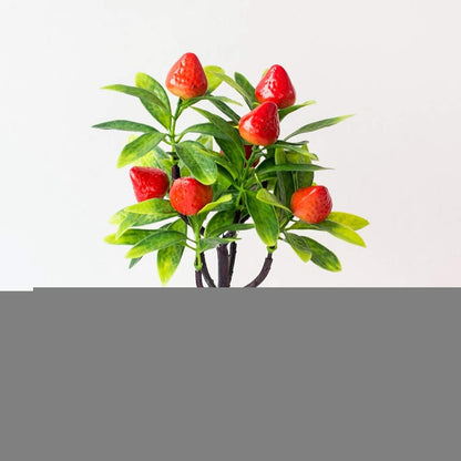 Desktop Decor Artificial Potted Fruit Tree Decorative Fake Plant for Office Home Decoration Photograph Props Peach