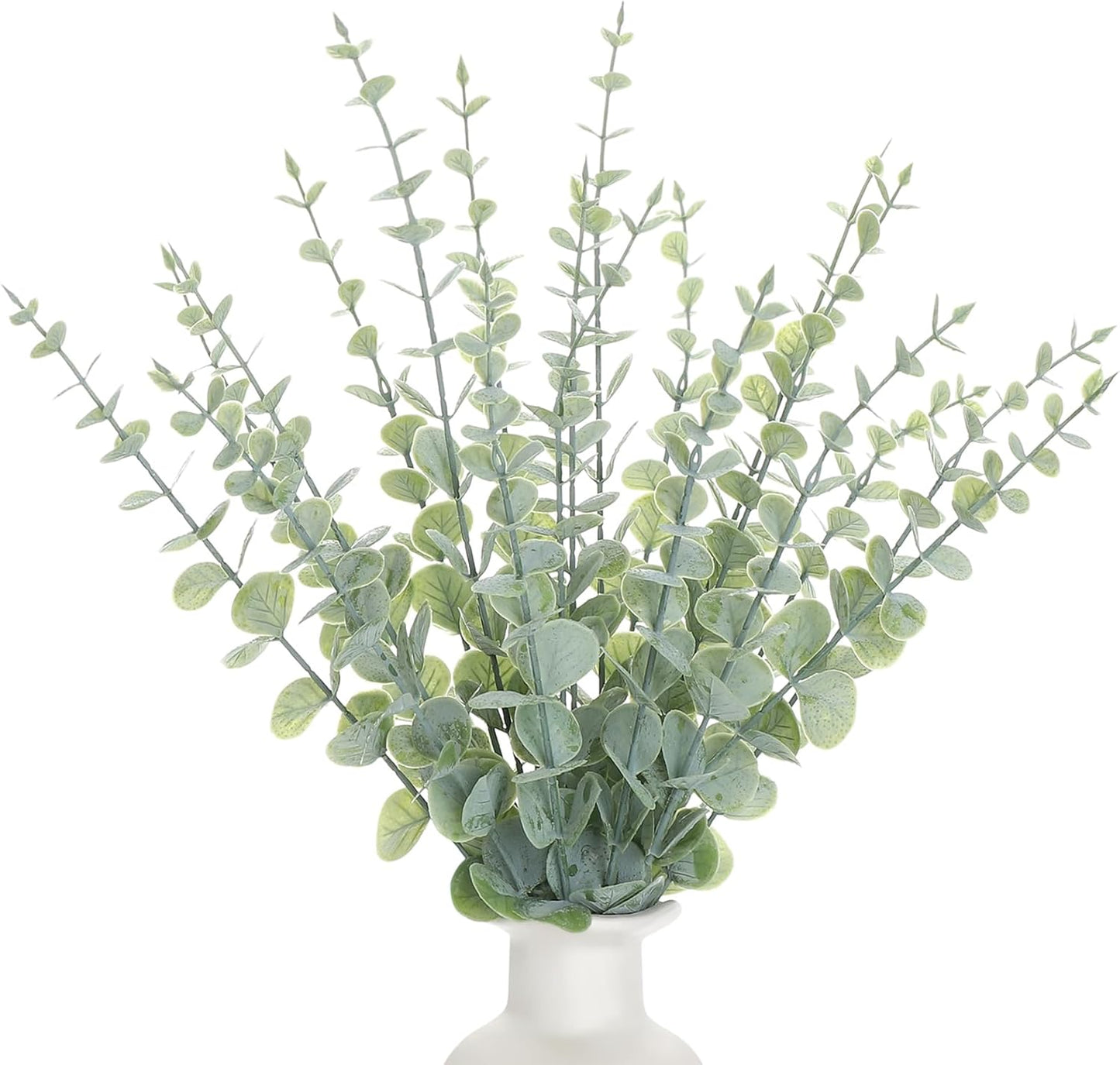 18pcs Eucalyptus Stems Greenery Stems Fake Leaves Artificial Dried Flowers Bouquet Faux Branches Centerpiece Flores Plants for Home Party Decor Wedding Decoration