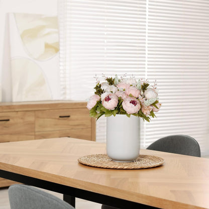 Peonies Artificial Flowers, 13 Stems Faux Peonies Real Touch 2 Pack