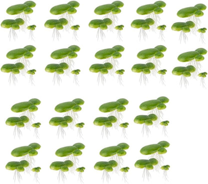 54 Pack Floating Aquarium Plants Artificial Plastic Fake Duckweed Simulation (3 Size)