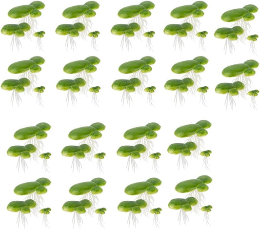 54 Pack Floating Aquarium Plants Artificial Plastic Fake Duckweed Simulation (3 Size)
