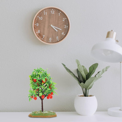 Simulation Apple Tree Model, 2pcs Miniature Artificial Apple Trees for Micro Landscape, Small Fruit Plant Decor, 6.1X3.5 in