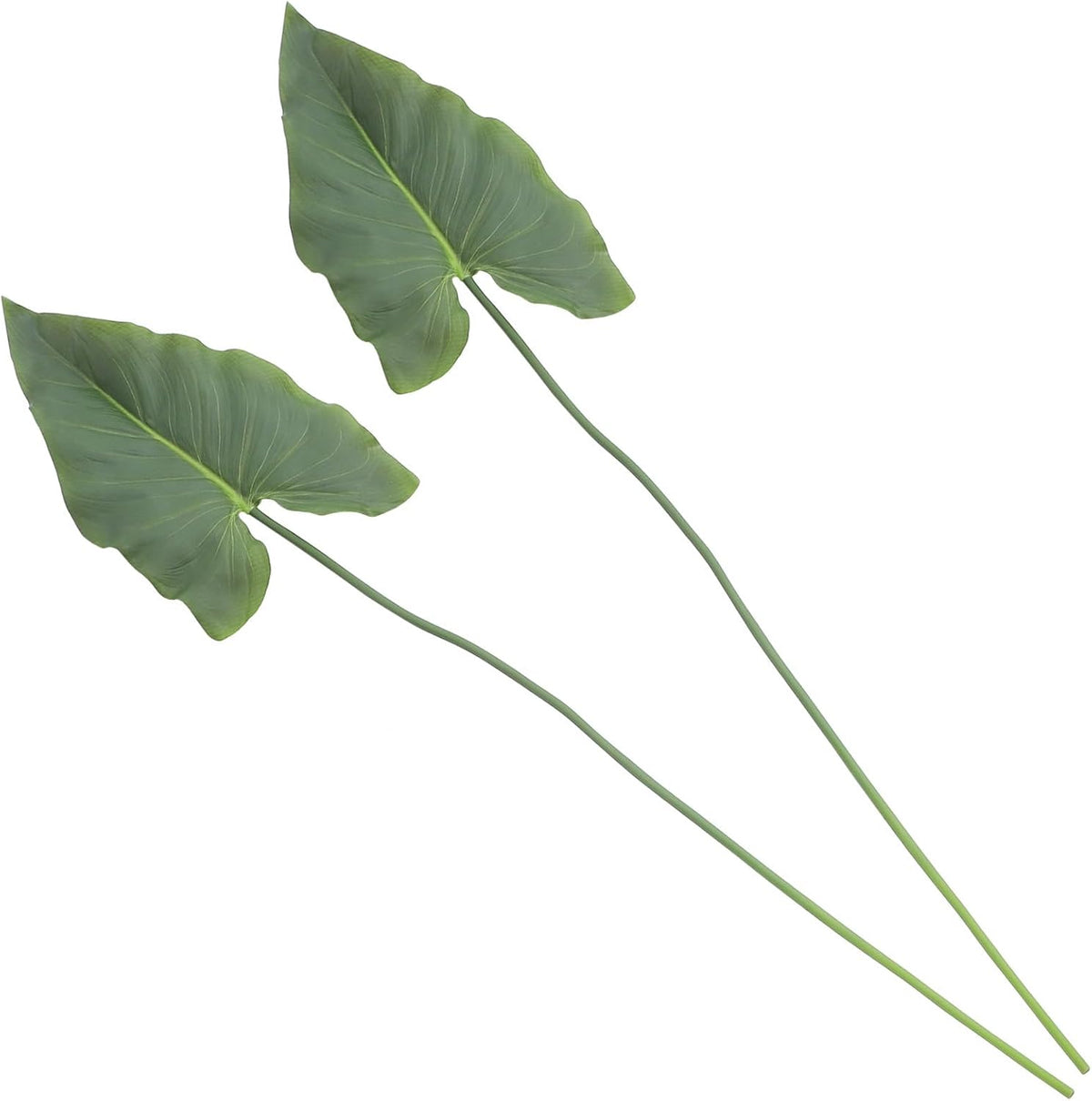 Artificial Plant Leaves Stems 2pcs Medium Calla Lily Faux Greenery Realistic Tropical Leaf Decor for Home Office Wedding Bouquet DIY Arrangement