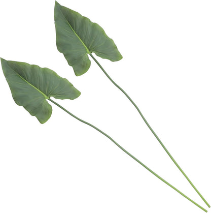 Artificial Plant Leaves Stems 2pcs Medium Calla Lily Faux Greenery Realistic Tropical Leaf Decor for Home Office Wedding Bouquet DIY Arrangement