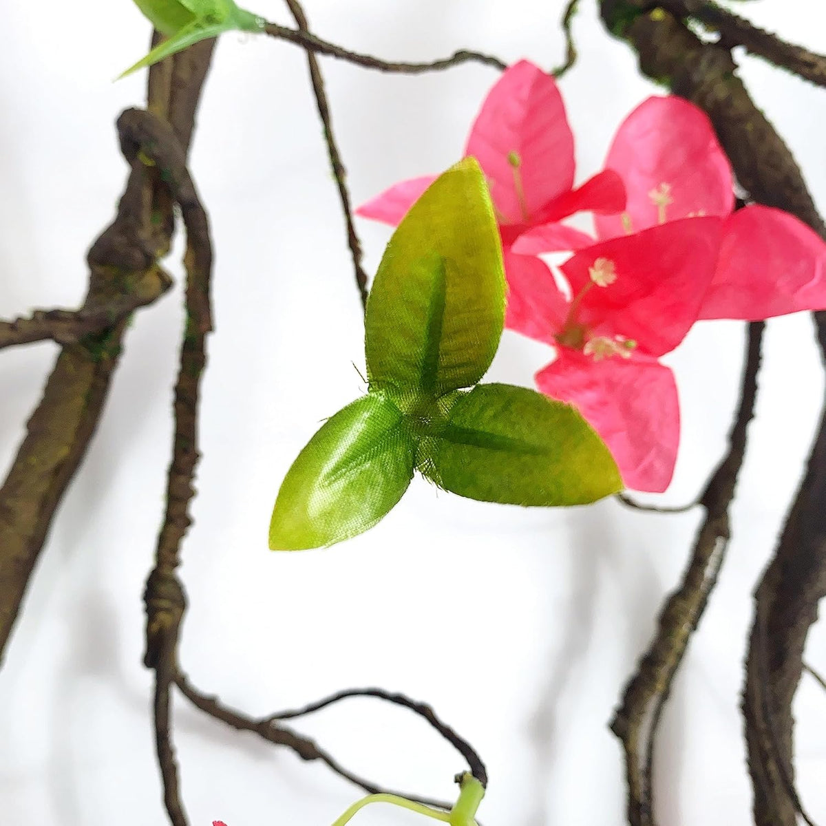 70 Inches Bougainvillea Tree Vines Artificial Flowers Rattan Branches with Silk Bougainvillea Long Trunk Hanging Liana For Home Wedding Garden Wall Background Decor (Bougainvillea Vine - Pack of 2)