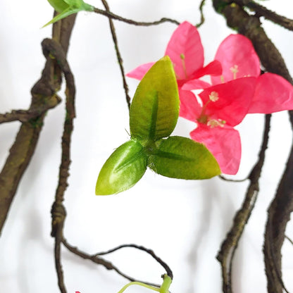 70 Inches Bougainvillea Tree Vines Artificial Flowers Rattan Branches with Silk Bougainvillea Long Trunk Hanging Liana For Home Wedding Garden Wall Background Decor (Bougainvillea Vine - Pack of 2)