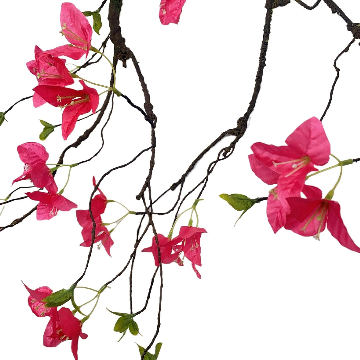 70 Inches Bougainvillea Tree Vines Artificial Flowers Rattan Branches with Silk Bougainvillea Long Trunk Hanging Liana For Home Wedding Garden Wall Background Decor (Bougainvillea Vine - Pack of 2)