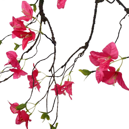 70 Inches Bougainvillea Tree Vines Artificial Flowers Rattan Branches with Silk Bougainvillea Long Trunk Hanging Liana For Home Wedding Garden Wall Background Decor (Bougainvillea Vine - Pack of 2)