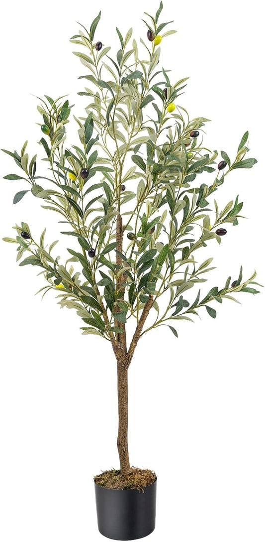 Artificial Fake Olive Tree 4FT 1Pack Faux Olive Tree for Home Decor