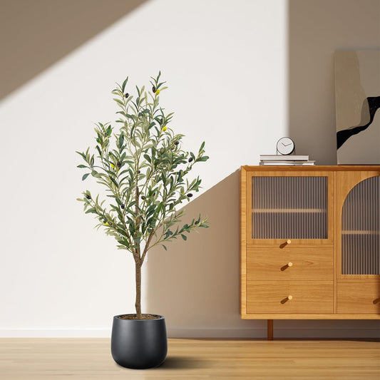 Artificial Fake Olive Tree 4FT 1Pack Faux Olive Tree for Home Decor