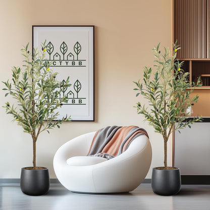 Artificial Fake Olive Tree 4FT 1Pack Faux Olive Tree for Home Decor