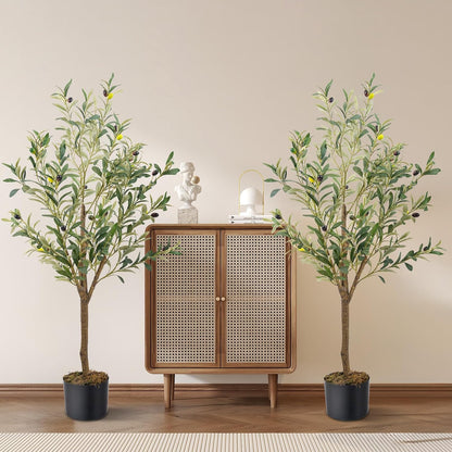 Artificial Fake Olive Tree 4FT 1Pack Faux Olive Tree for Home Decor