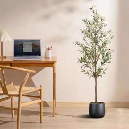 Artificial Fake Olive Tree 4FT 1Pack Faux Olive Tree for Home Decor