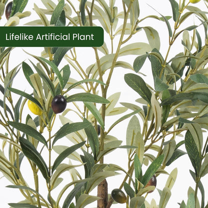 Artificial Fake Olive Tree 4FT 1Pack Faux Olive Tree for Home Decor