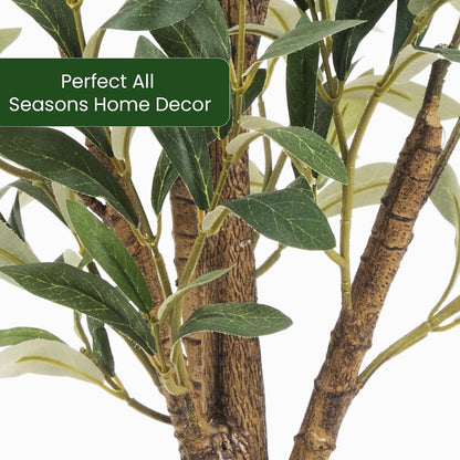 Artificial Fake Olive Tree 4FT 1Pack Faux Olive Tree for Home Decor